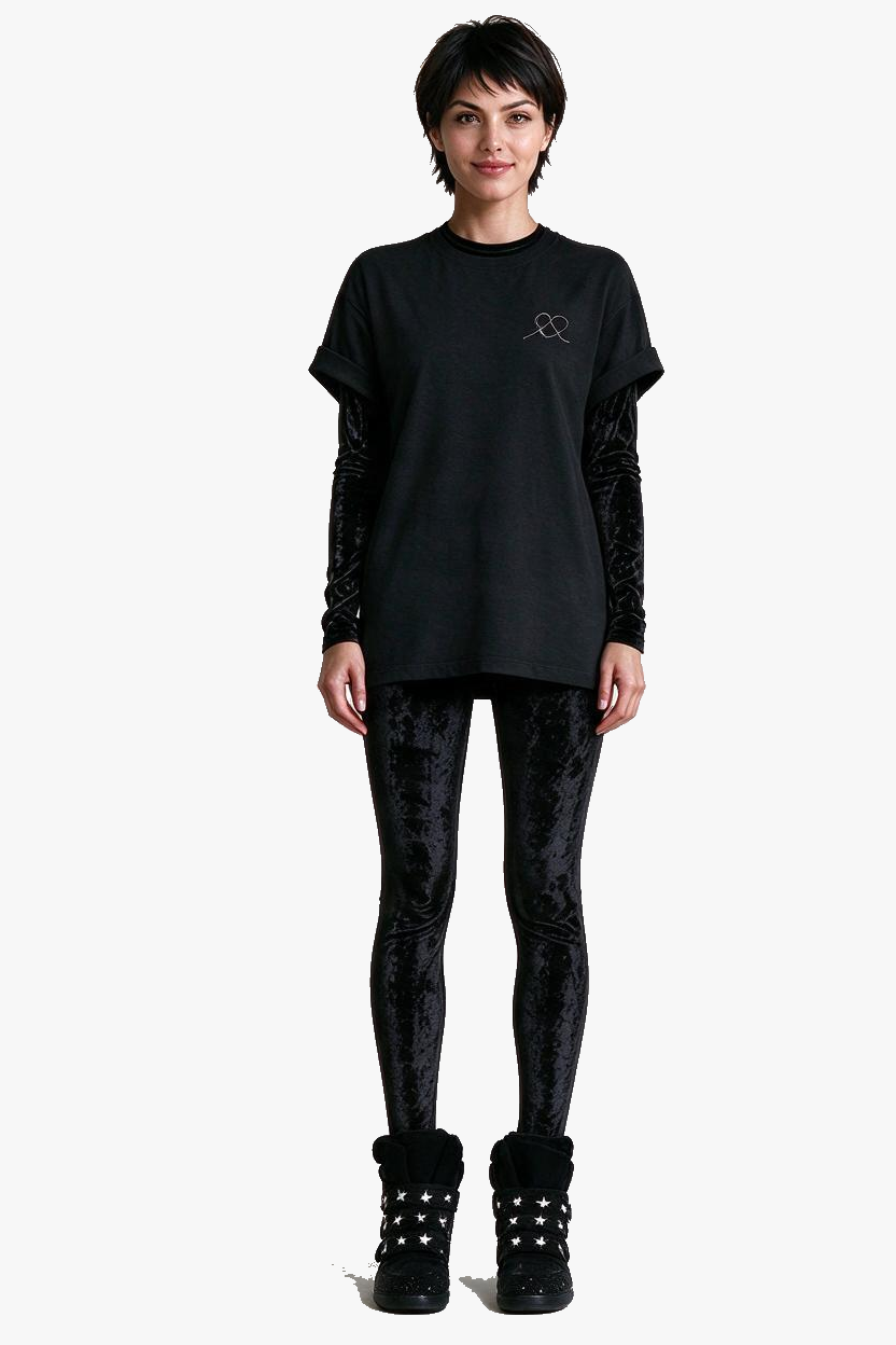 Nocturne Tee UNISEX - Black - Smoky Crystal
