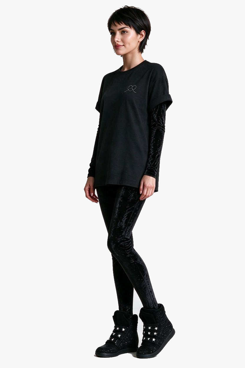 Nocturne Tee UNISEX - Black - Smoky Crystal