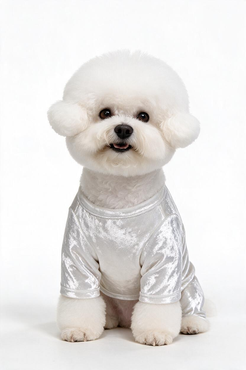 Luma Velvet Dog Tee - White DOGS · UNISEX - Iridescent Crystal