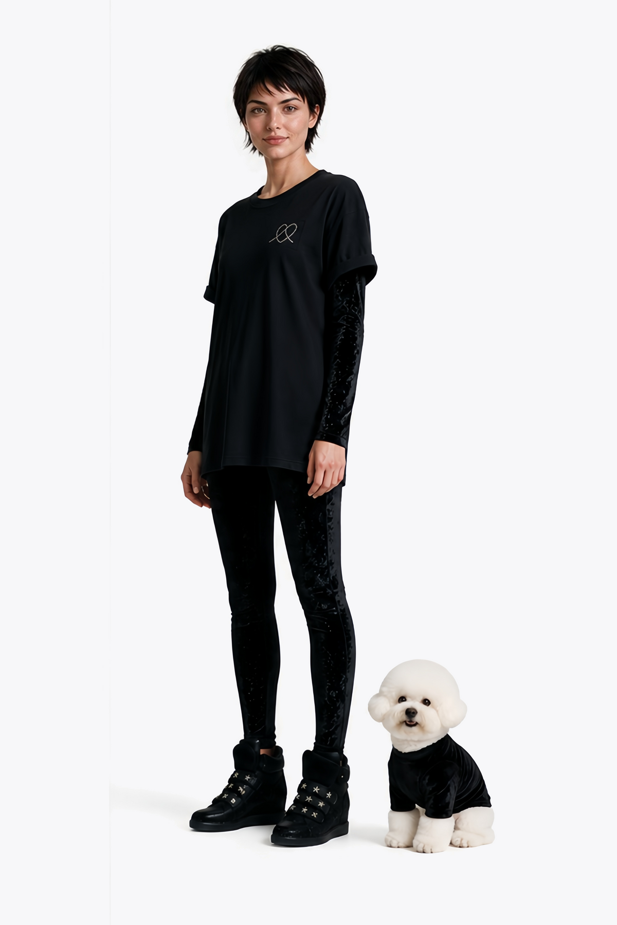 Luma Velvet Dog Tee - Black DOGS · UNISEX - Smoky Crystal