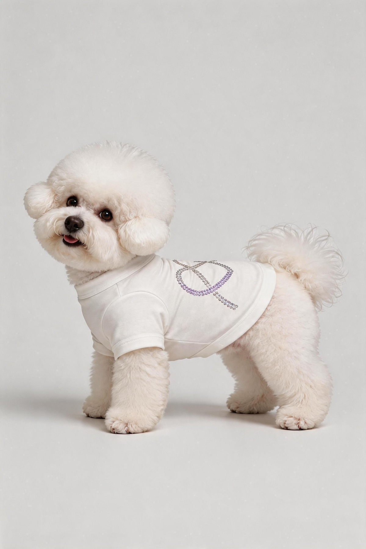 Prism Dog Tee - White DOGS · UNISEX - Iridescent Crystal